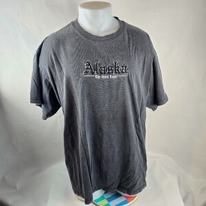 Alaska T Shirt Mens 2XL Grey Destination Tee Souvenir Tourist Embroidered Teemax